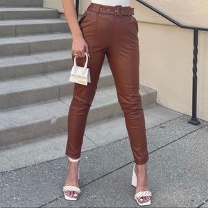 Brown Leather Pants